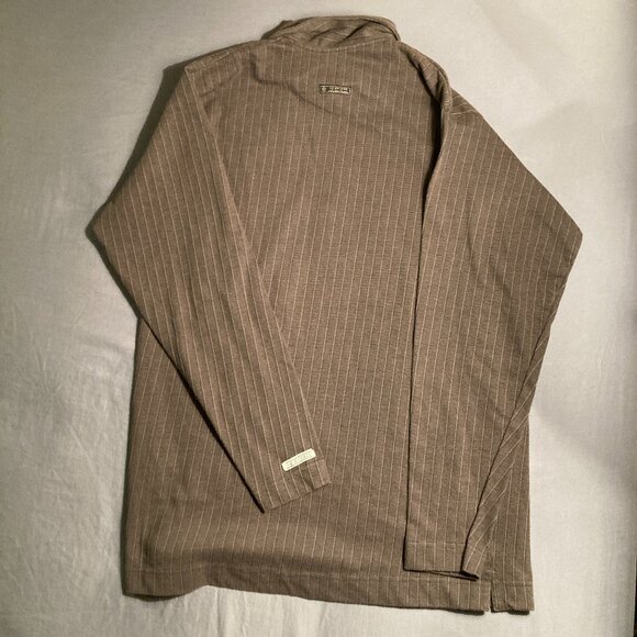 No Excess Collection Half-Zip Sweater with Subtle Pinstripes - Picture 4 of 11